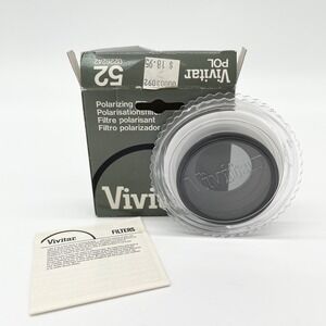 Vivitar 52mm Polarizing Filter Camera Lens Photography Polarisation‎ Vintage